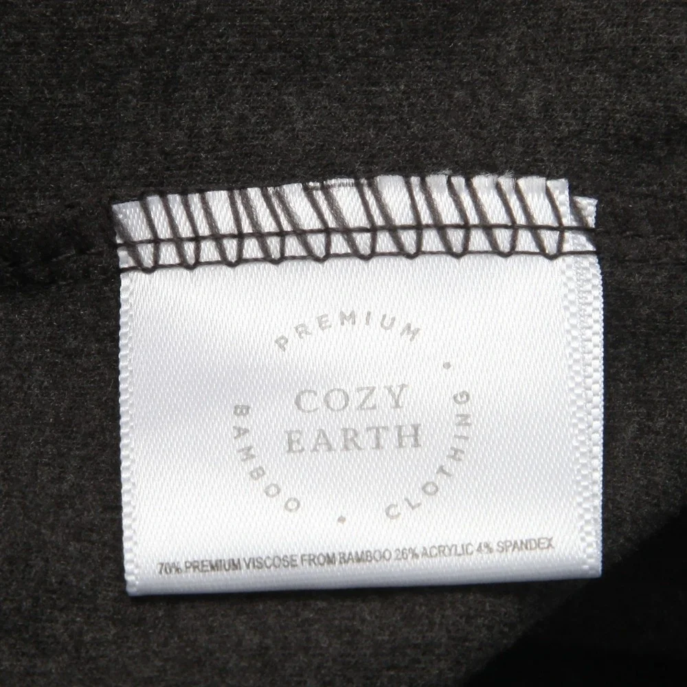 Cozy Earth Men's XL Premium Bamboo Viscose Pullover Hoodie Dark Gray